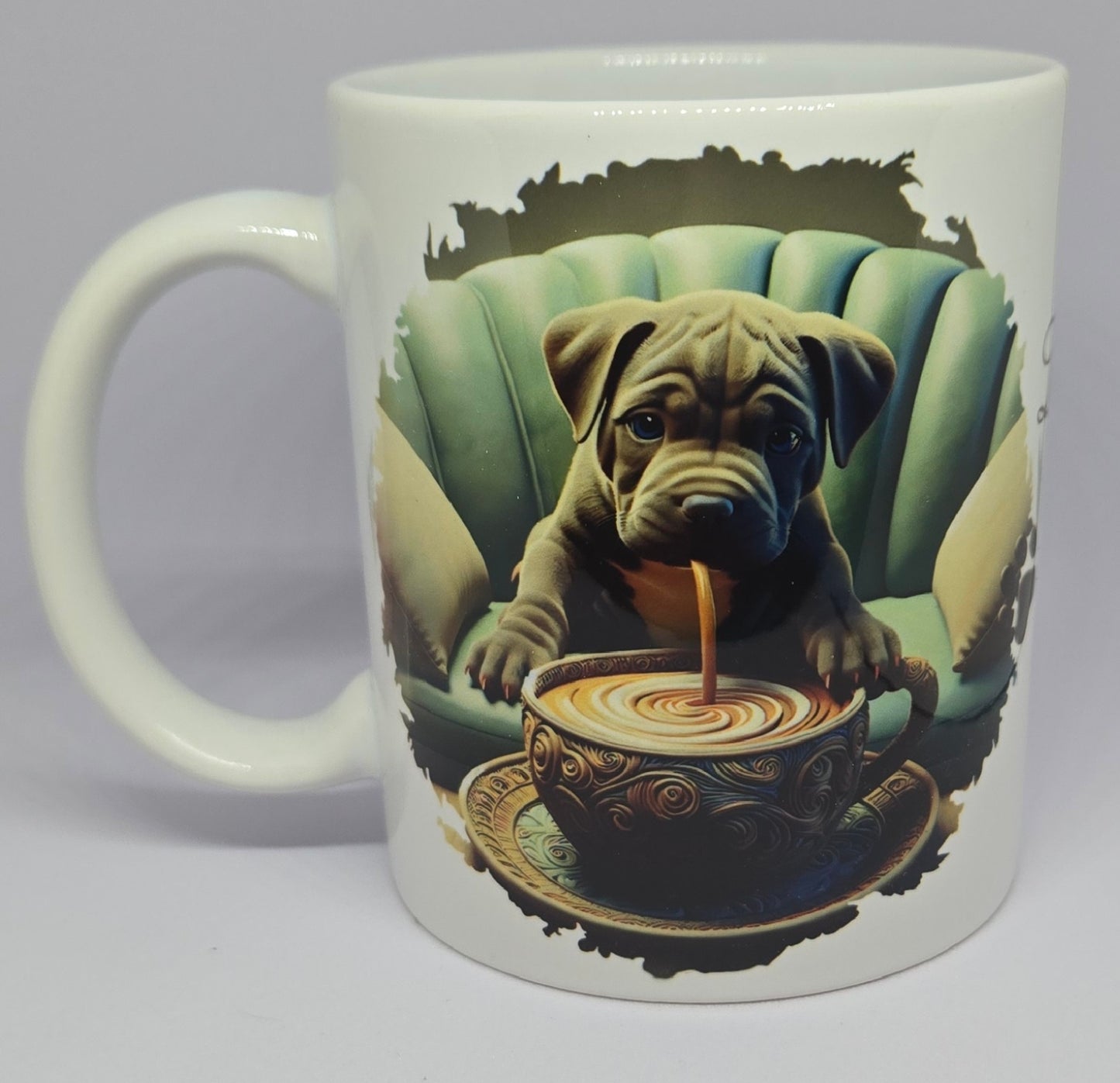 Cute Puppy Coffee Mug – “Less Talk More Coffee” Dog Lover Gift Cup