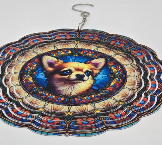 Chihuahua in Stained Glass Style
